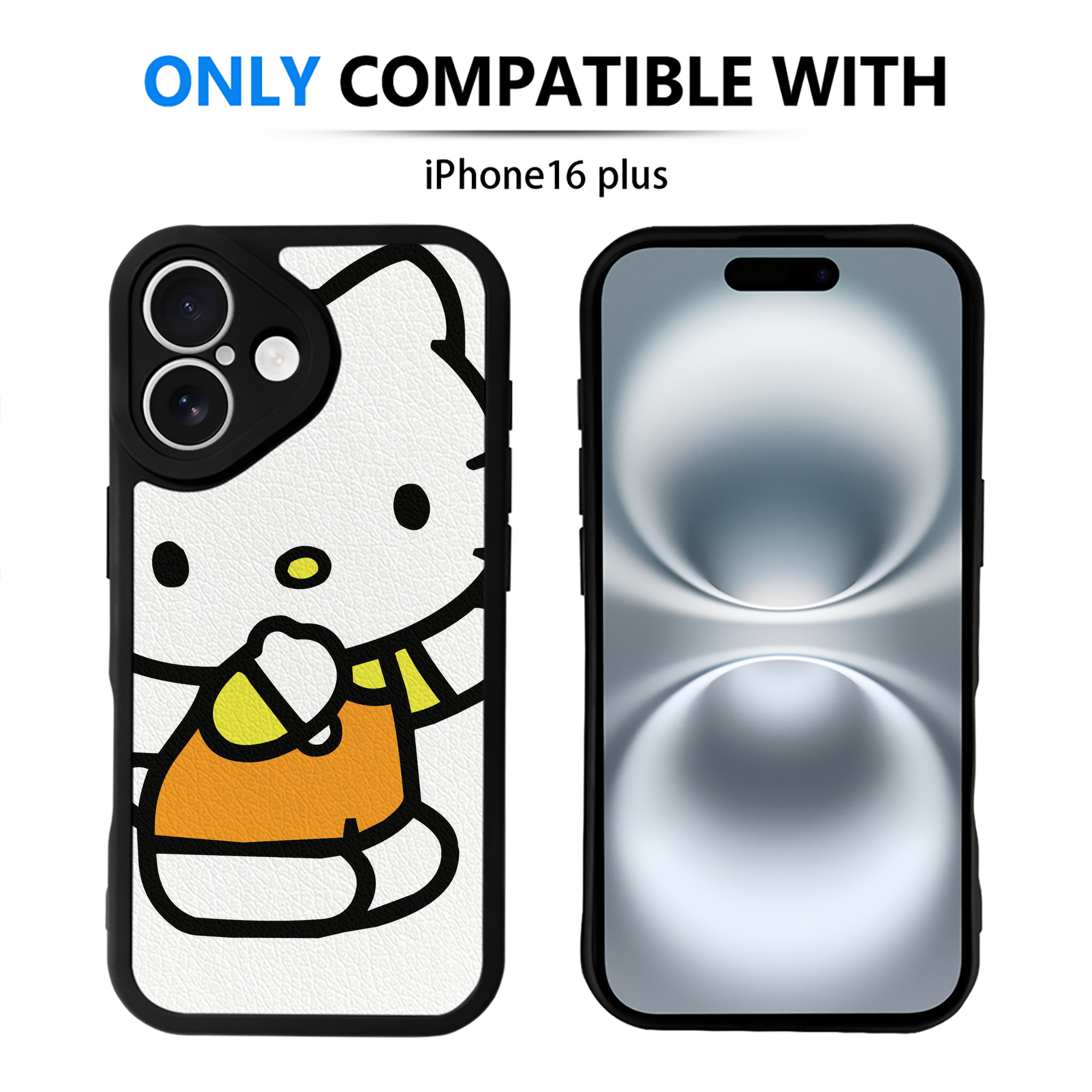 （画像用） Hello Kitty ハローキティ 【iPhone 16シリーズ対応】シリコンスマホケース（レザー調） 材質：シリコン